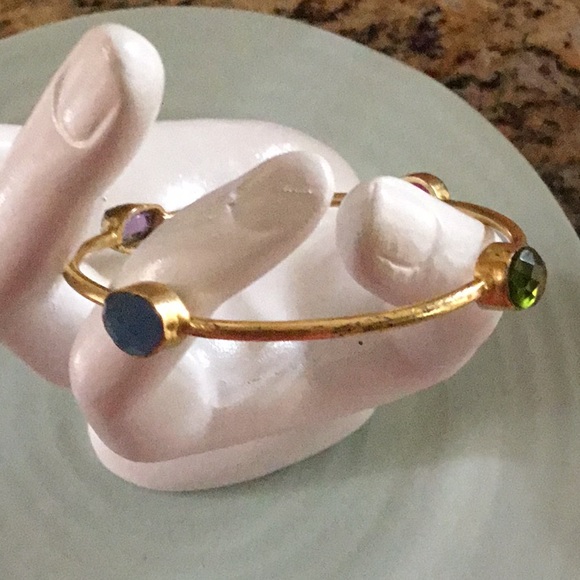 Semi Precious Stone Bangle bracelet - Picture 3 of 3